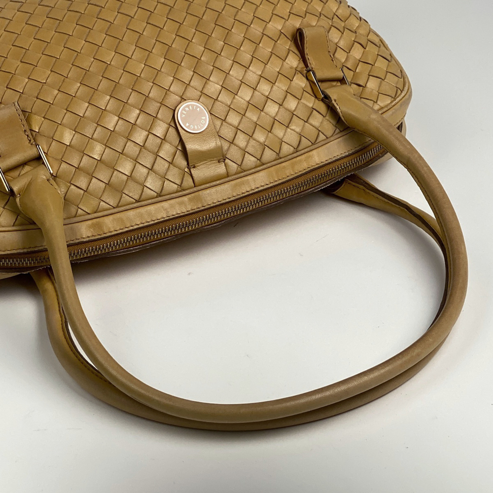 Bottega Veneta Intrecciato Handbag, Braided Leather, Beige, Women's - Picture 10 of 14